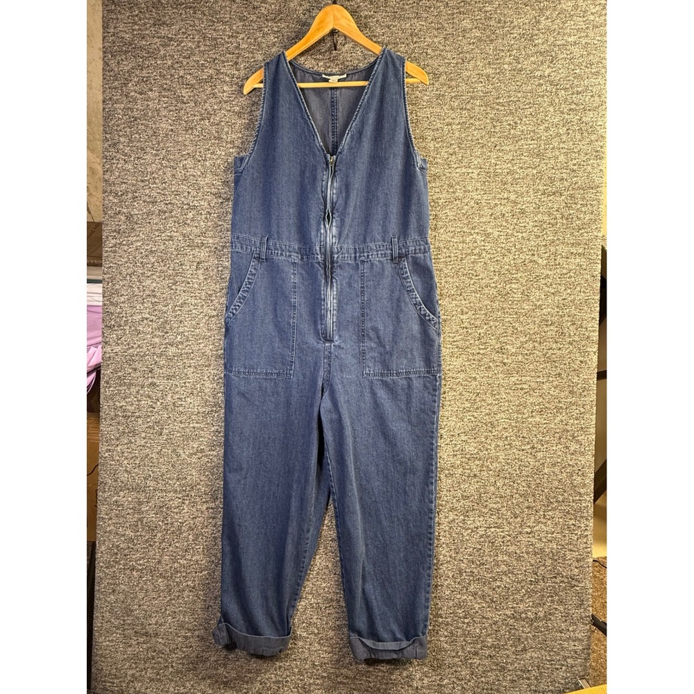 Rachel Comey x Target Blue Denim Sleeveless Zip Front Jumpsuit Women 14 Medium